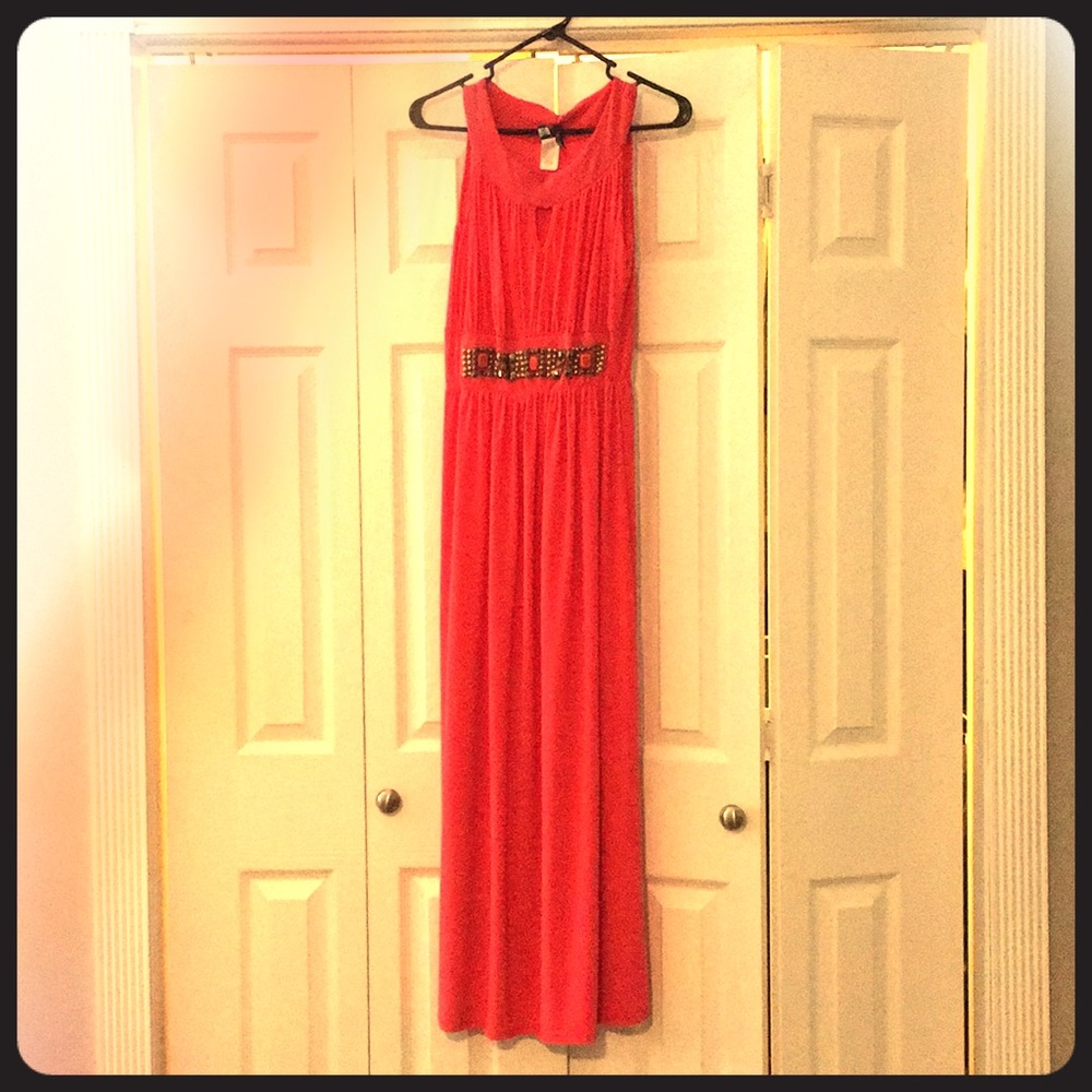 Beaded waist maxi